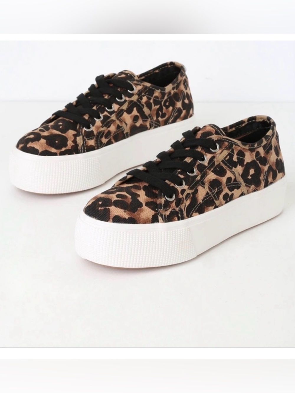 Steve Madden Emmi Leopard Platform Sneakers size 8